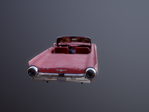 Thunderbird 1961 Cabriolet Usag&eacute; Modèle 3D