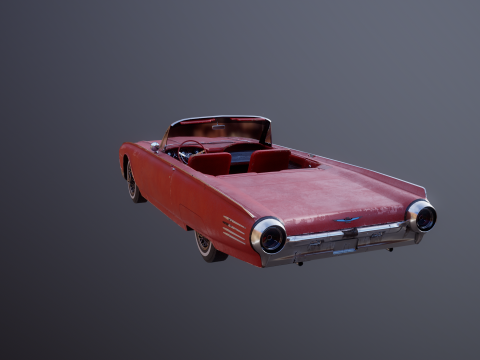 Thunderbird 1961 Cabriolet Usag&eacute; Modèle 3D