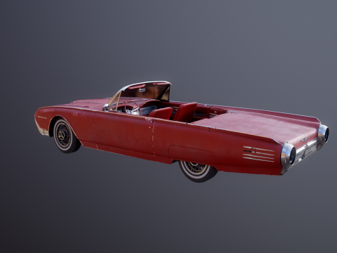 Thunderbird 1961 Cabriolet Usag&eacute; Modèle 3D