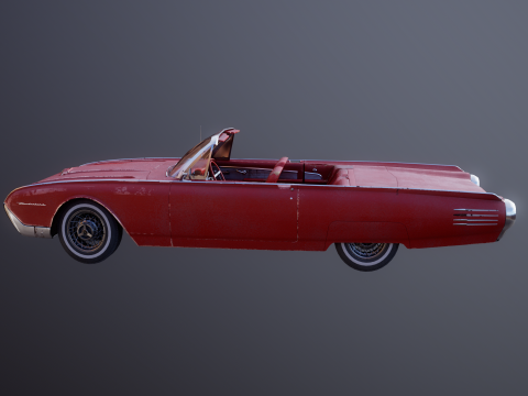 Thunderbird 1961 Cabriolet Usag&eacute; Modèle 3D
