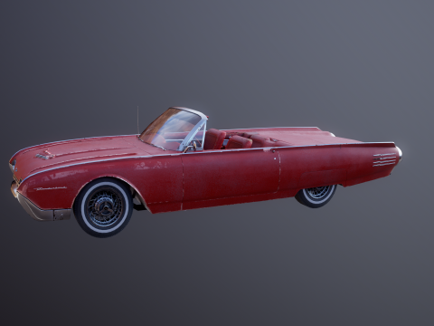 Thunderbird 1961 Cabriolet Usag&eacute; Modèle 3D