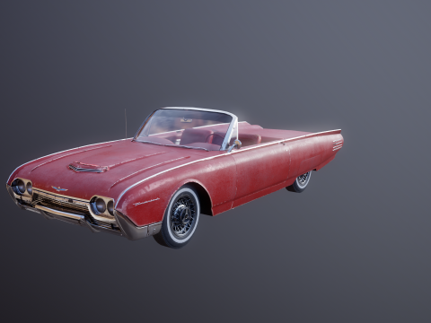 Thunderbird 1961 Cabriolet Usag&eacute; Modèle 3D