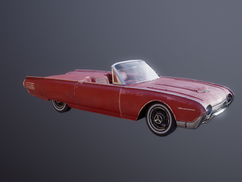 Thunderbird 1961 Cabriolet Usag&eacute; Modèle 3D