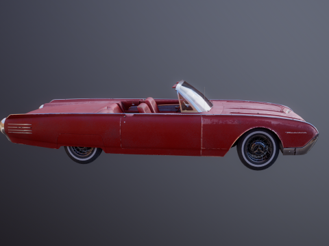 Thunderbird 1961 Cabriolet Usag&eacute; Modèle 3D