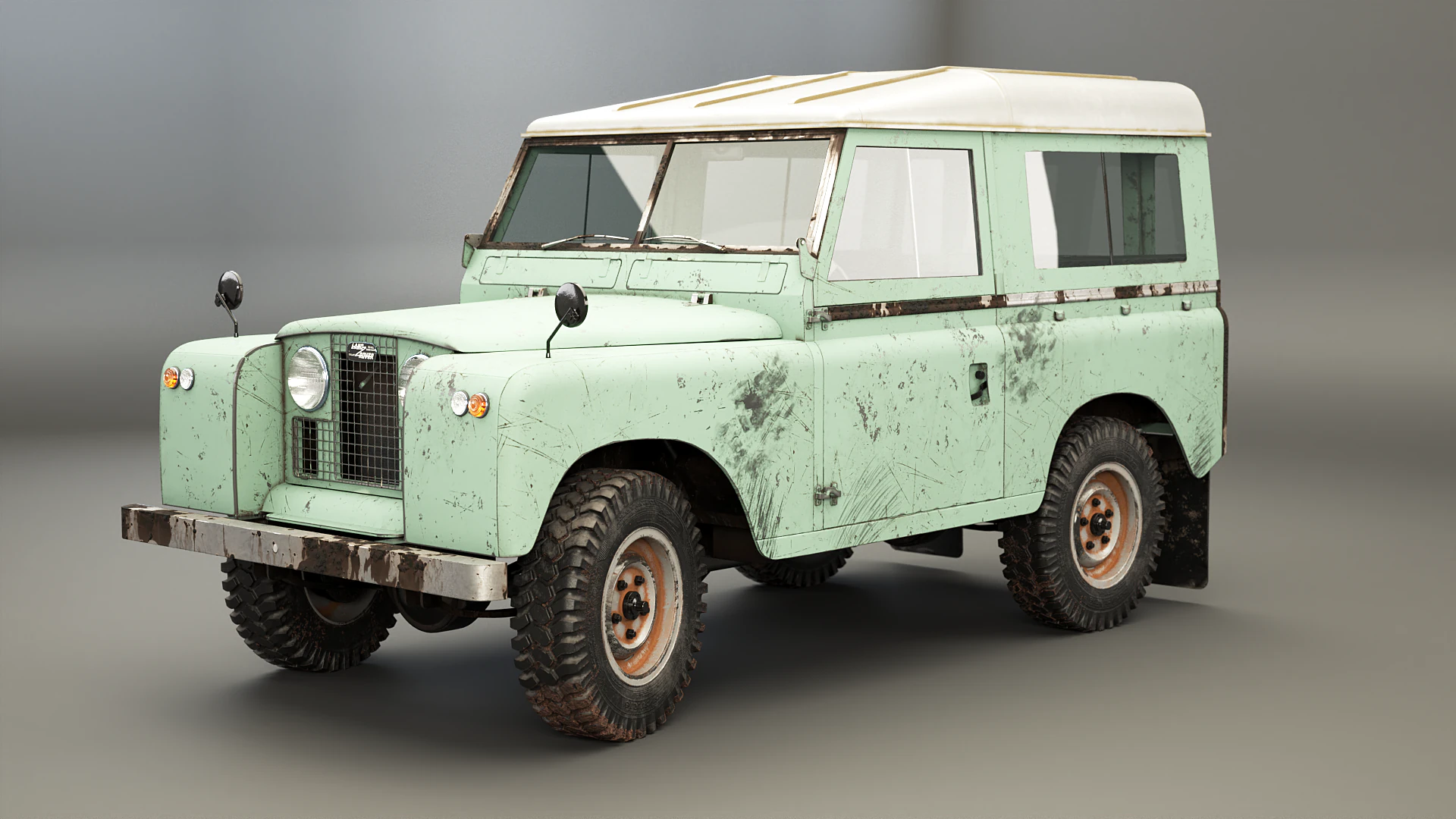Land Rover Series II SWB 3D Model .c4d .max .obj .3ds .fbx .stl .blend 
