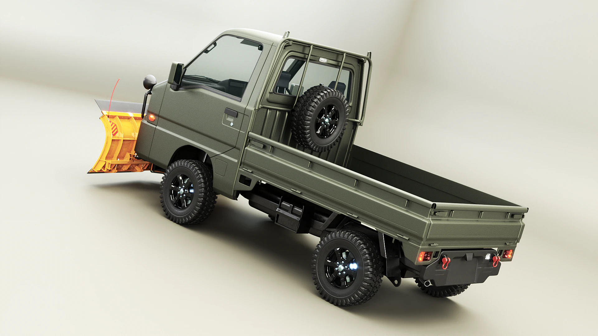 Kei-Truck V Snowplow 3D Model .c4d .max .obj .3ds .fbx .stl .blend 
