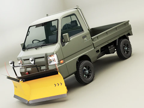 Kei-Truck V Snowplow 3D Model