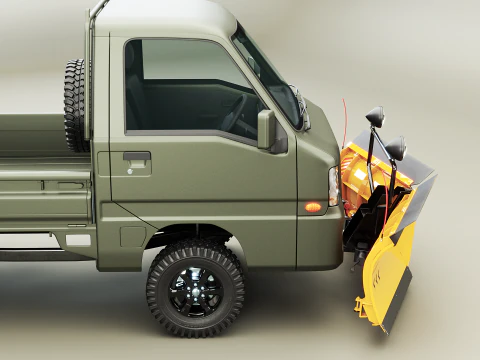 Kei-Truck V Snowplow 3D Model