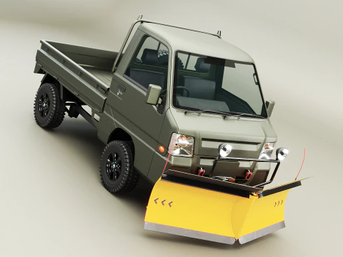 Kei-Truck V Snowplow 3D Model