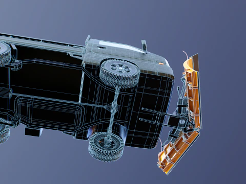 Kei-Truck V Snowplow 3D Model