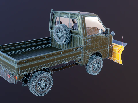 Kei-Truck V Snowplow 3D Model