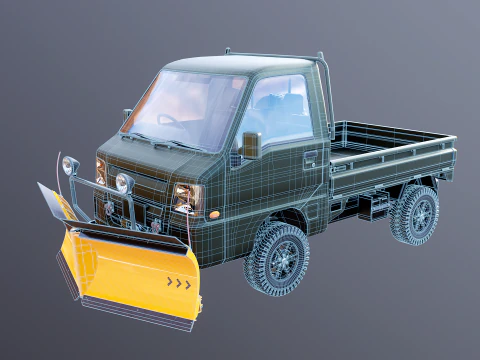 Kei-Truck V Snowplow 3D Model