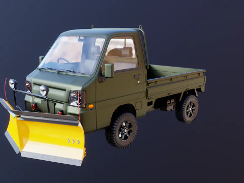 Kei-Truck V Snowplow 3D Model
