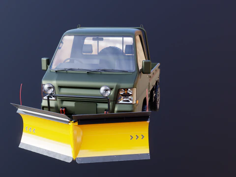 Kei-Truck V Snowplow 3D Model