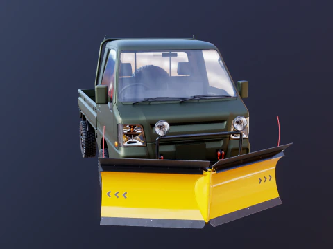 Kei-Truck V Snowplow 3D Model