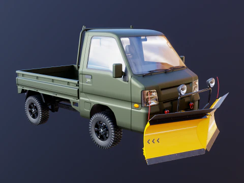 Kei-Truck V Snowplow 3D Model
