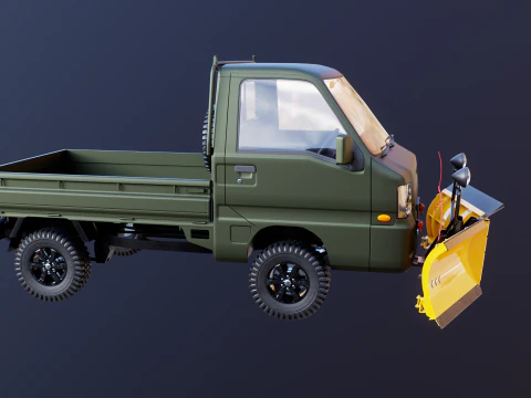 Kei-Truck V Snowplow 3D Model