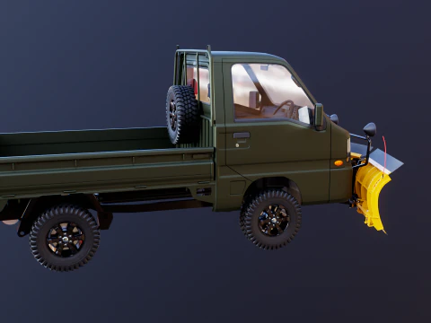 Kei-Truck V Snowplow 3D Model