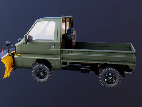 Kei-Truck V Snowplow 3D Model