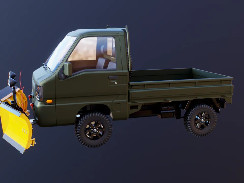 Kei-Truck V Snowplow 3D Model