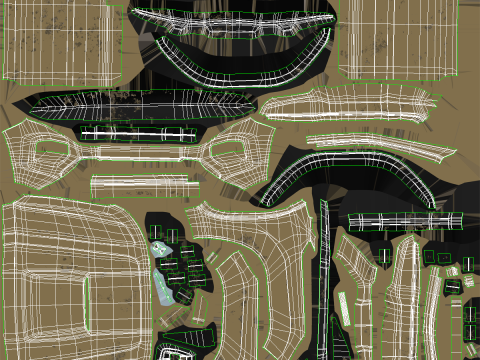 Pickup militare generico armato nel deserto mimetico Modello 3D