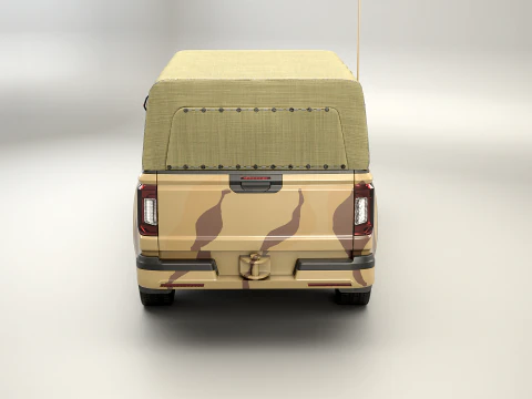 Generic Military Tactical Pickup Desert Camo 3D Model