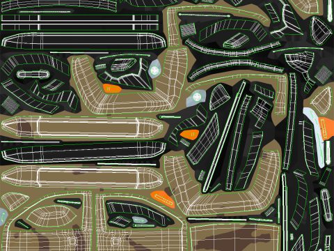 Pickup tattico militare generico Desert Camo Modello 3D