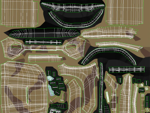Generic Military Tactical Pickup Desert Camo 3D Model