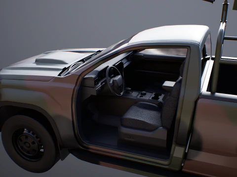 Generic Military Tactical Pickup Armed 3D Model