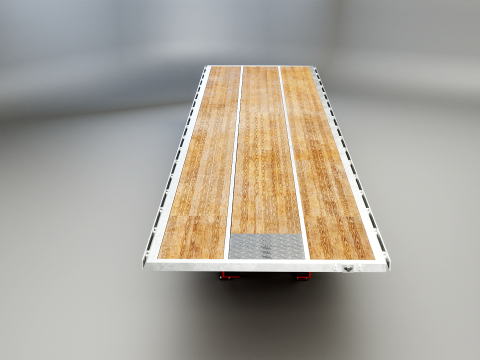 Semirimorchio generico con rimorchio a pianale Modello 3D