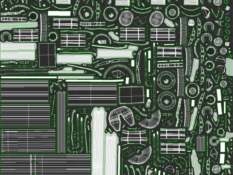 Semirimorchio generico con rimorchio a pianale Modello 3D