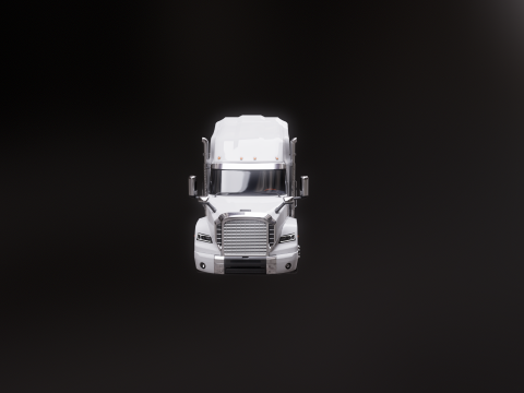 Semirimorchio generico con rimorchio a pianale Modello 3D