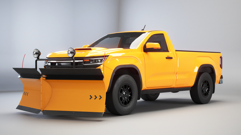 Pick-up spazzaneve generico Modello 3D .c4d .max .obj .3ds .fbx .stl .blend