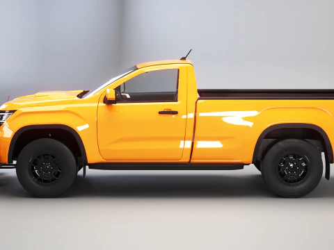 Generic Snowplow Pickup Truck 3D Model