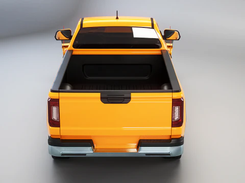 Generic Snowplow Pickup Truck 3D Model