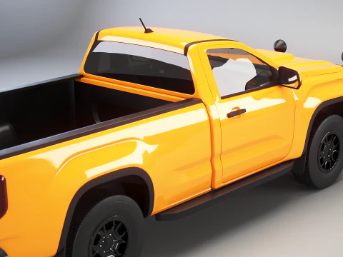 Generic Snowplow Pickup Truck 3D Model