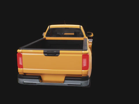 Generic Snowplow Pickup Truck 3D Model