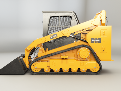 Generic Tracked Skid Steer Loader 3D Model