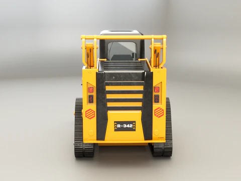 Generic Tracked Skid Steer Loader 3D Model