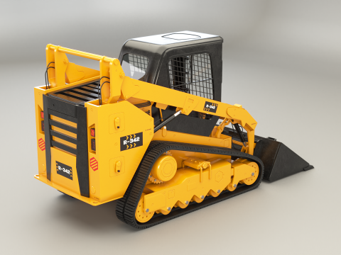 Generic Tracked Skid Steer Loader 3D Model