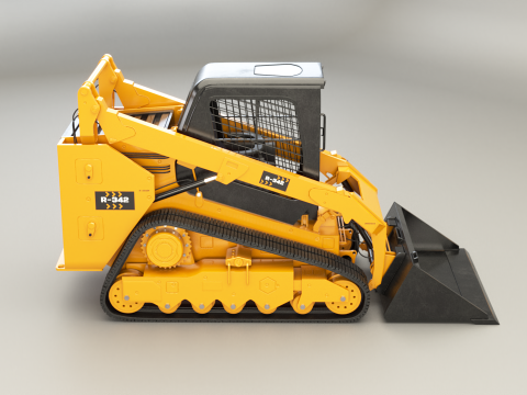 Generic Tracked Skid Steer Loader 3D Model