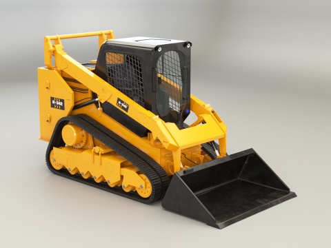 Generic Tracked Skid Steer Loader 3D Model