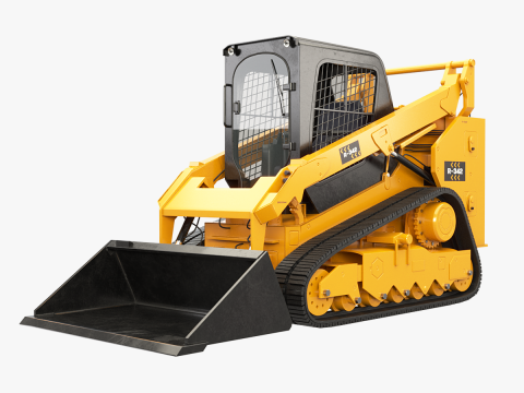 Generic Tracked Skid Steer Loader 3D Model