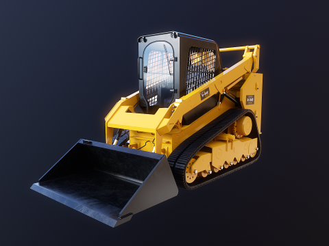 Generic Tracked Skid Steer Loader 3D Model