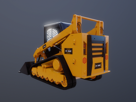 Generic Tracked Skid Steer Loader 3D Model