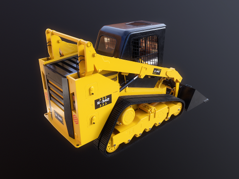 Generic Tracked Skid Steer Loader 3D Model