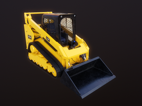 Generic Tracked Skid Steer Loader 3D Model
