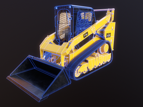 Generic Tracked Skid Steer Loader 3D Model