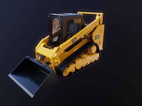 Generic Tracked Skid Steer Loader 3D Model