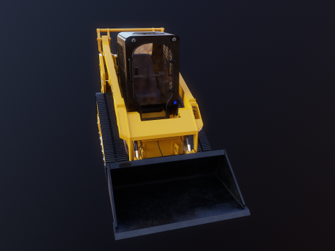 Generic Tracked Skid Steer Loader 3D Model